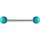 Piercingstab mit Schmucksteinen - CGRB2S-XS