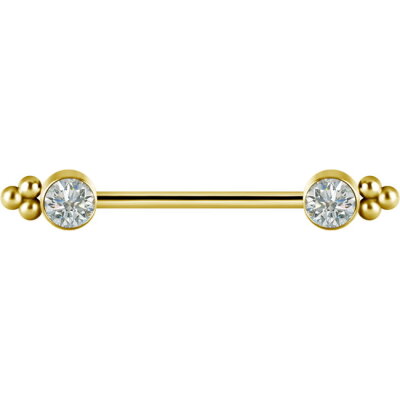 Titan Brustwarzenpiercing Glitzer Innengewinde - GPTINBLDJS02