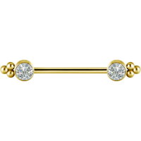 Titan Brustwarzenpiercing Glitzer Innengewinde -...