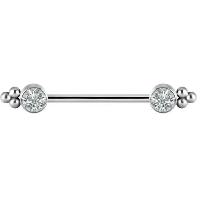 Titan Brustwarzenpiercing Glitzer Innengewinde - TINBLDJS02