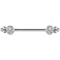 Titan Brustwarzenpiercing Glitzer Innengewinde - TINBLDJS02