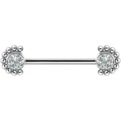 Titan Brustwarzenpiercing Glitzer Innengewinde - TINBLDJS04