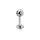 Labret mit Kugel - TMLB 1.2 mm 11.0 mm 2.5/4B mm Silber(HP)