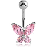 Bauchnabelpiercing Glitzerschmetterling - BCZ23