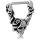 Brustwarzenpiercing Klicker Totenkopf und Rose - SCNC62