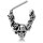 Brustwarzenpiercing Klicker Totenkopf und Rose - SCNC62