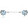 Brustwarzenpiercing mit Glitzerherzen - XINBLJS2