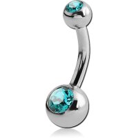 Titan Intimpiercing mit Glitzerkugeln - TSBNDJ